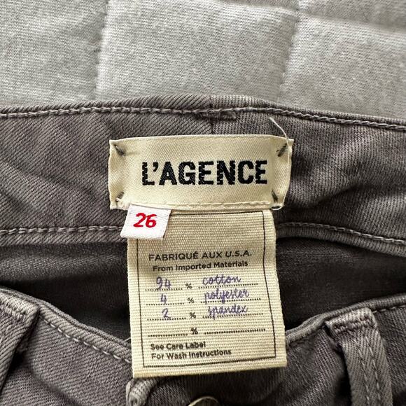 LAGENCE Jeans Womens Gray Chantal Low Rise Skinny Stretch Ankle 26 - Picture 5 of 12